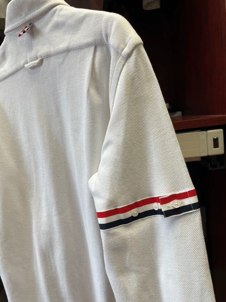 Thom Browne Thom Browne Striped Cotton Long-Sleeve Shirt - dmc Size US M / EU 48-50 / 2 - 7 Thumbnail