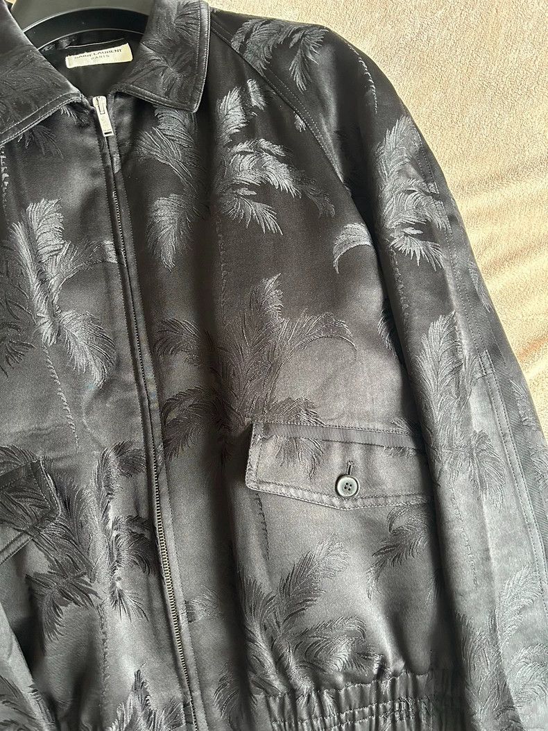 Saint Laurent Paris Saint Laurent Black Silk Coconut Tree Jacket - dmc Size US XL / EU 56 / 4 - 4 Thumbnail