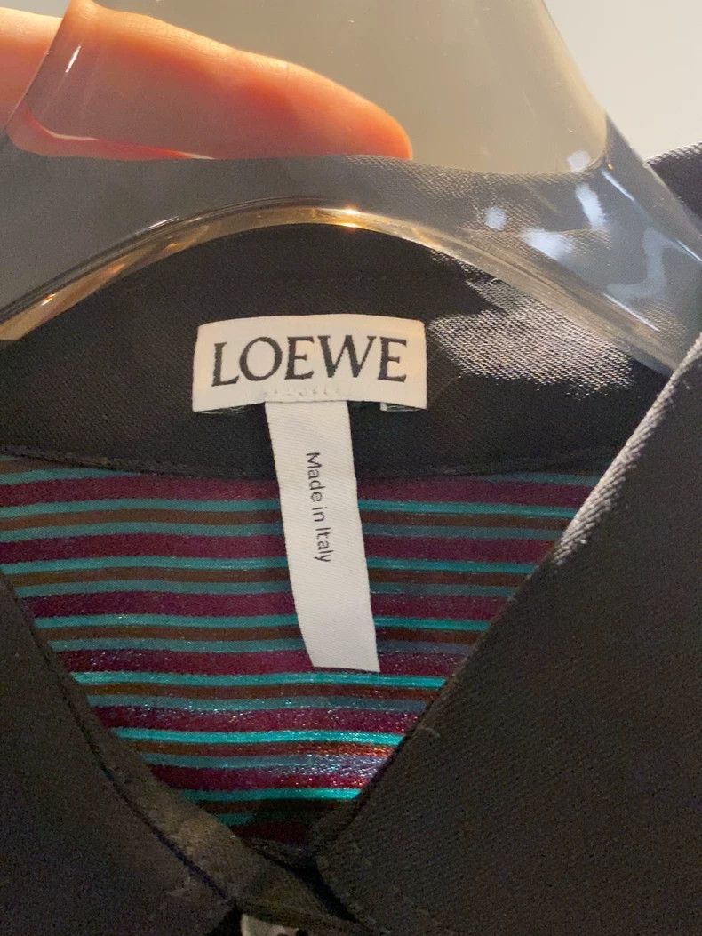 Loewe LOEWE Striped Silk Button-Up Shirt - dmc Size US M / EU 48-50 / 2 - 2 Thumbnail