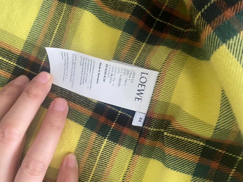 Loewe LOEWE Flannel Yellow Plaid Shirt Jacket - dmc Size US L / EU 52-54 / 3 - 3 Thumbnail