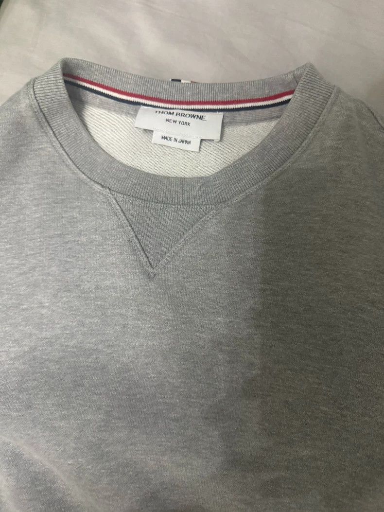 Thom Browne Thom Browne Gray Sweatshirt with Stripes - dmc Size US M / EU 48-50 / 2 - 3 Thumbnail