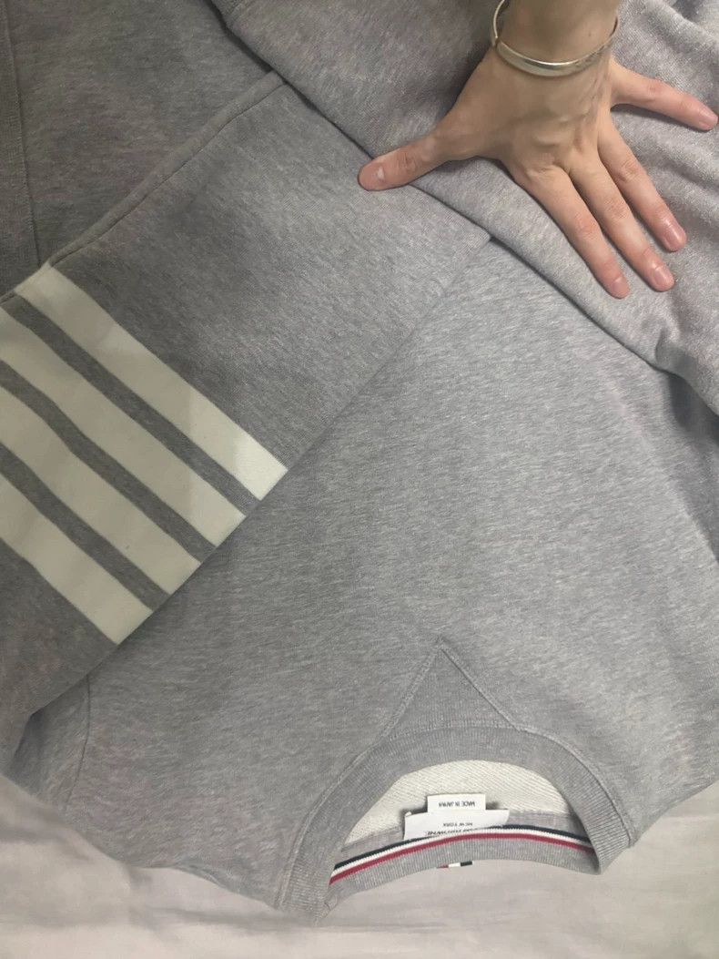 Thom Browne Thom Browne Gray Sweatshirt with Stripes - dmc Size US M / EU 48-50 / 2 - 6 Thumbnail