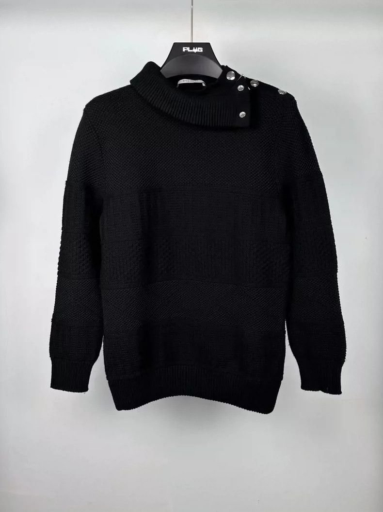 Givenchy Givenchy High Neck Zip Button Sweater - dmc Size US L / EU 52-54 / 3 - 2 Thumbnail