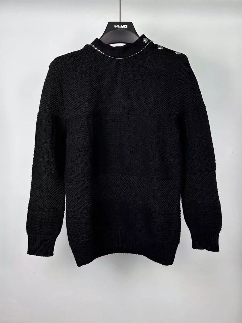 Givenchy Givenchy High Neck Zip Button Sweater - dmc Size US L / EU 52-54 / 3 - 3 Thumbnail