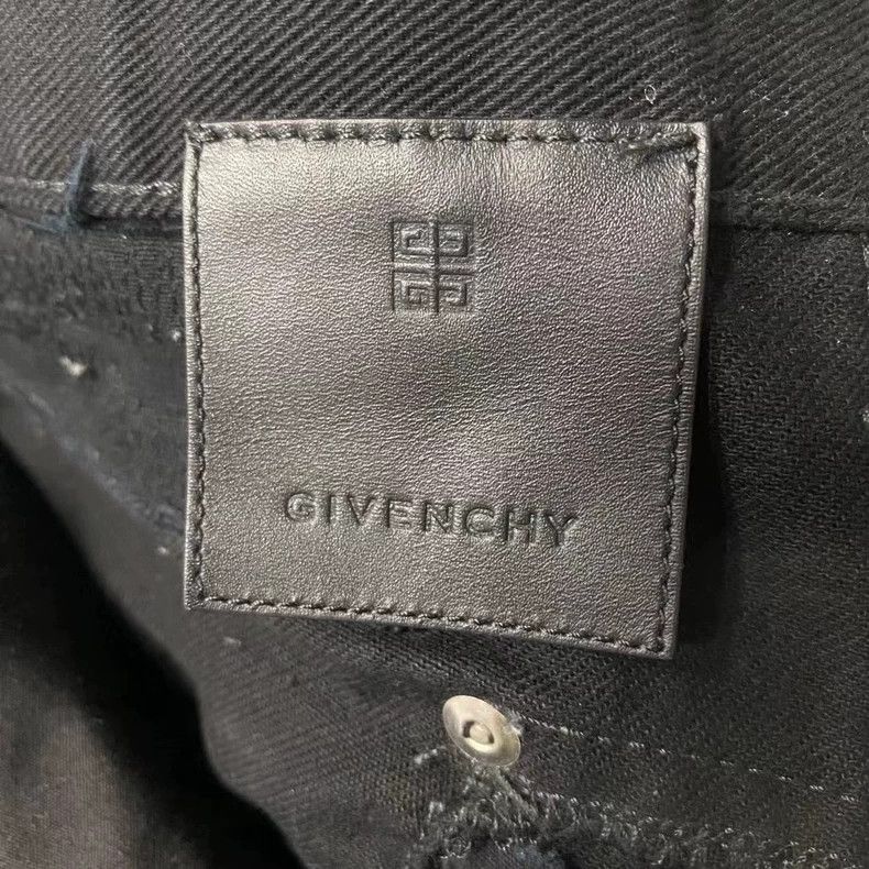 Givenchy Givenchy Black Distressed Logo Jeans - dmc Size US 31 - 3 Thumbnail