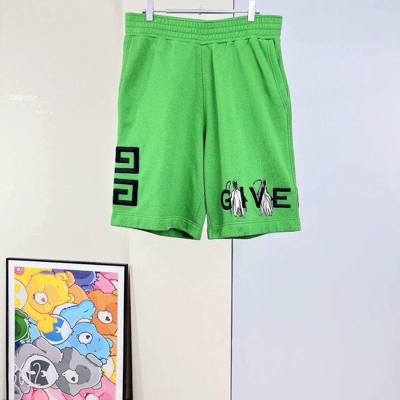 Givenchy Givenchy Green Logo Print Shorts - dmc Size US 34 / EU 50 - 2 Thumbnail