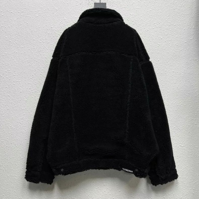 Balenciaga Balenciaga Black Teddy Fleece Jacket - dmc Size US M / EU 48-50 / 2 - 2 Thumbnail