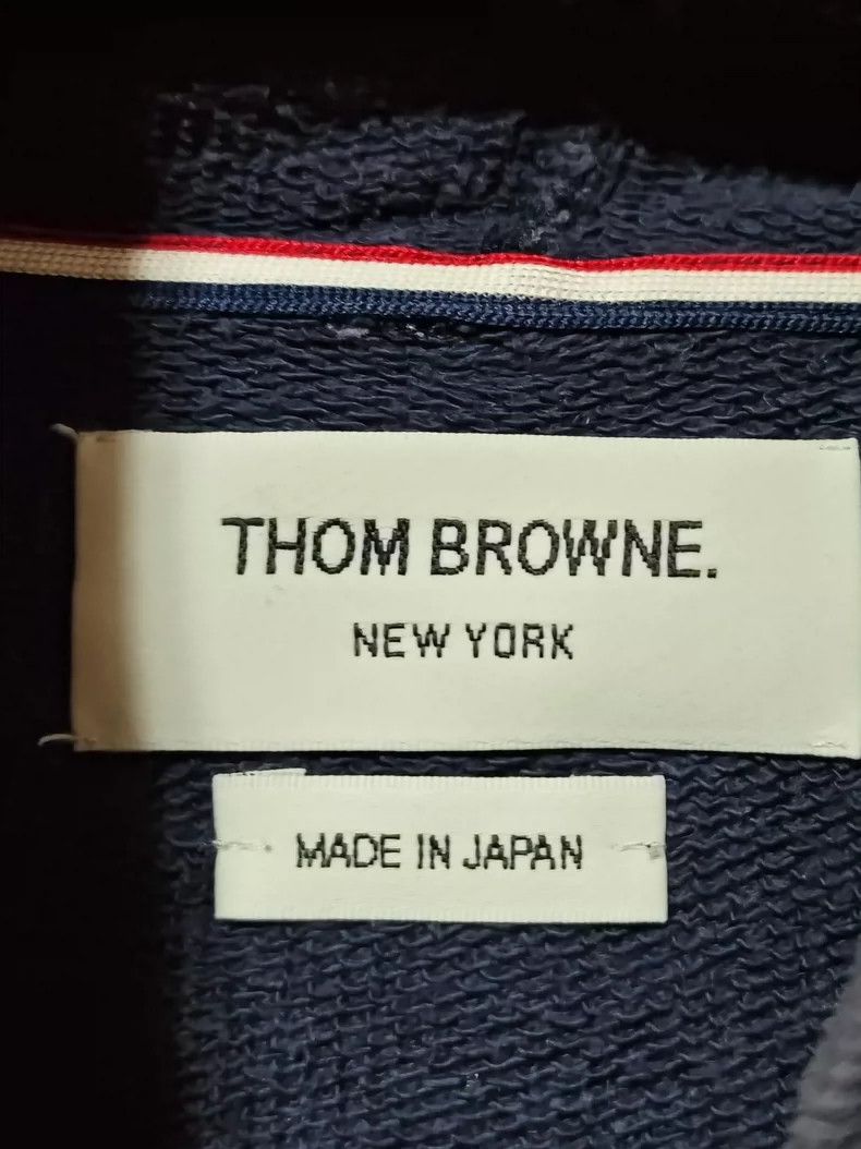 Thom Browne Thom Browne Navy Striped Zip Hoodie - dmc Size US XS / EU 42 / 0 - 4 Thumbnail
