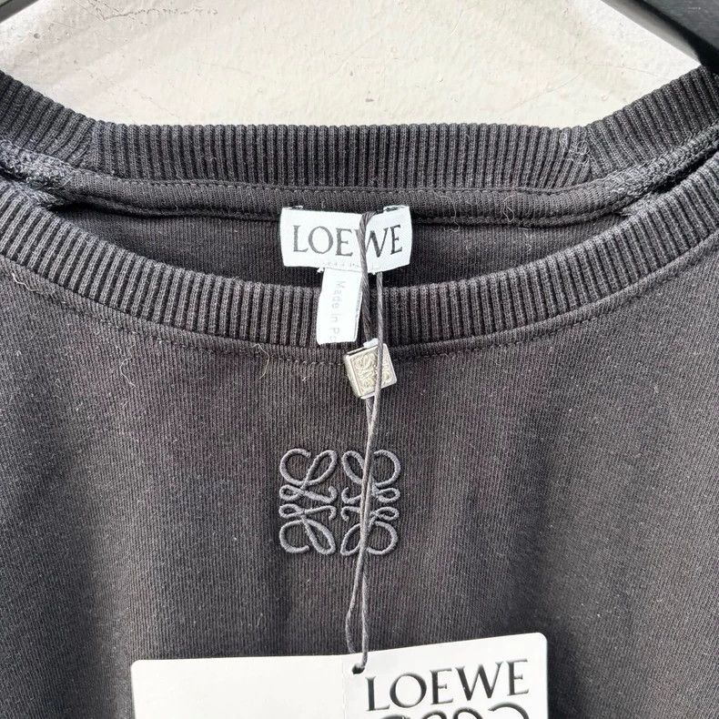 Loewe Loewe Embroidered Logo Black Short-Sleeve Tee - dmc Size US M / EU 48-50 / 2 - 3 Thumbnail