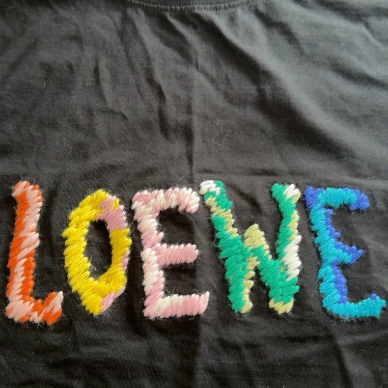 Loewe Loewe Color Embroidered Logo Black Short-sleeve - dmc Size US L / EU 52-54 / 3 - 3 Thumbnail