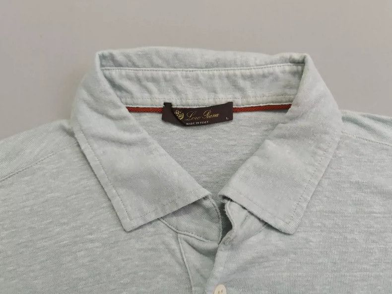 Loro Piana Loro Piana Men's Short Sleeve Polo Shirt - dmc Size US L / EU 52-54 / 3 - 3 Thumbnail