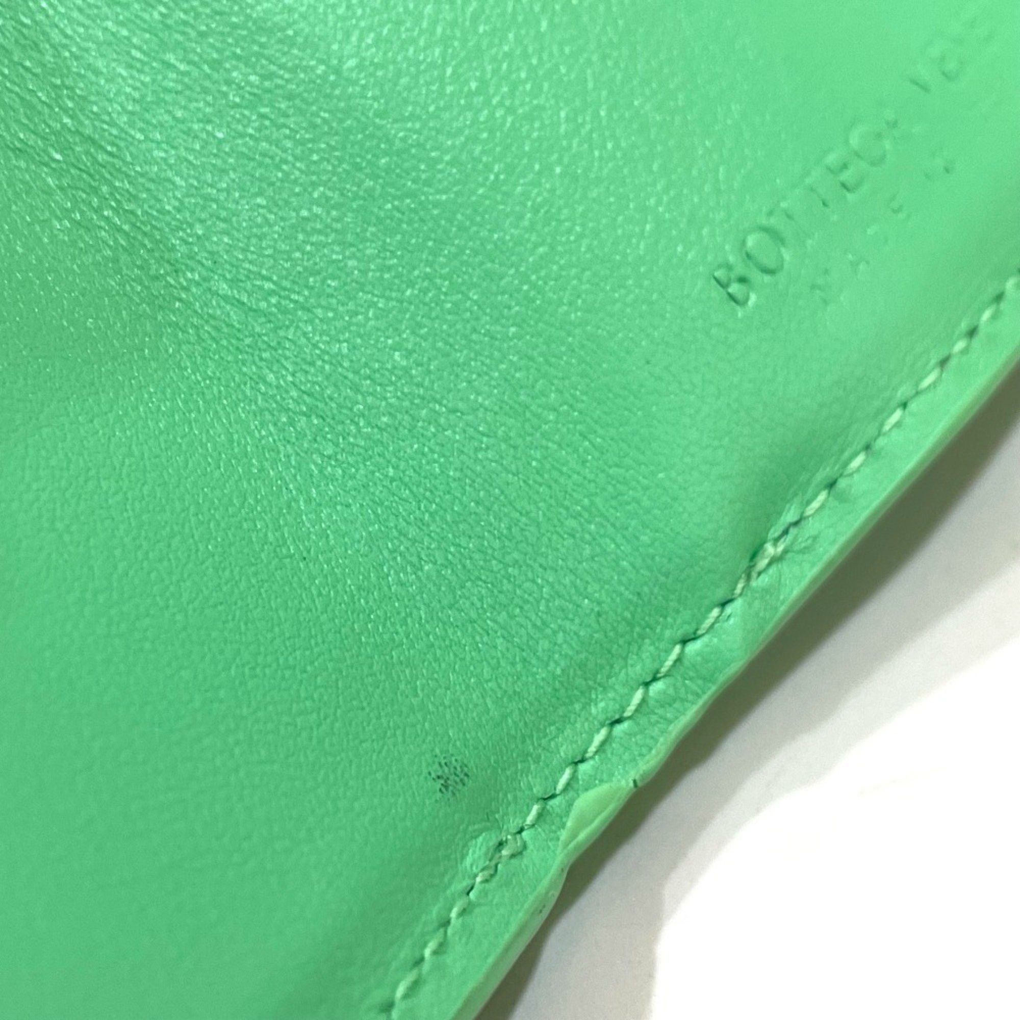 Bottega Veneta BOTTEGA VENETA 667036 Intrecciato Tiny Tri-fold Wallet in Calf Leather, Green Size ONE SIZE - 8 Thumbnail