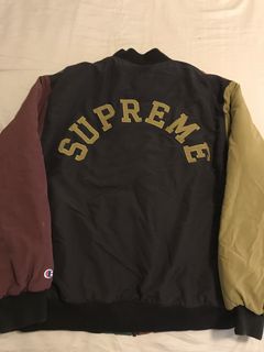 Supreme champion color store blocked jacket black