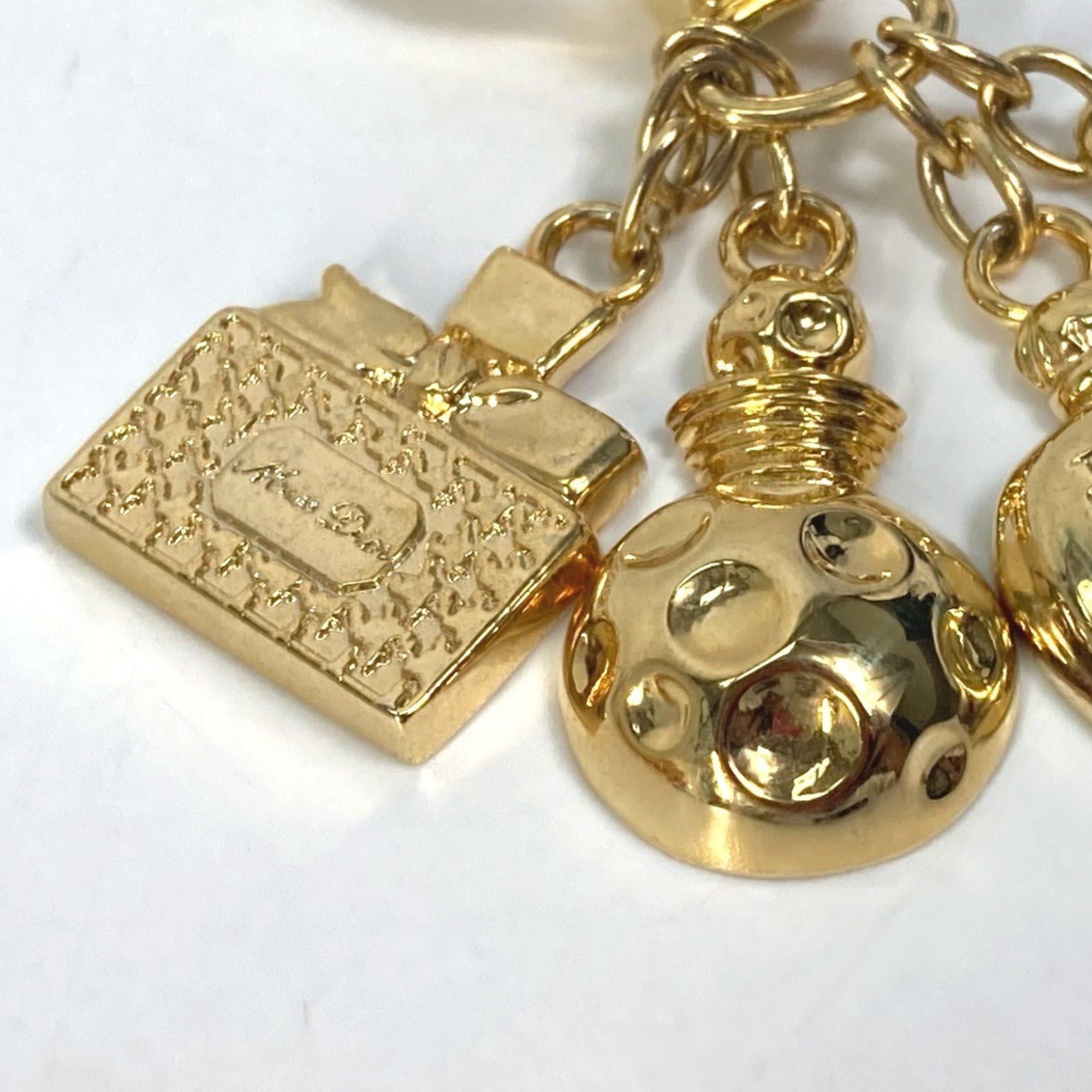 Dior Christian Dior Perfume Bag Charm Key Ring Keychain GP Women's Gold Size ONE SIZE - 5 Thumbnail
