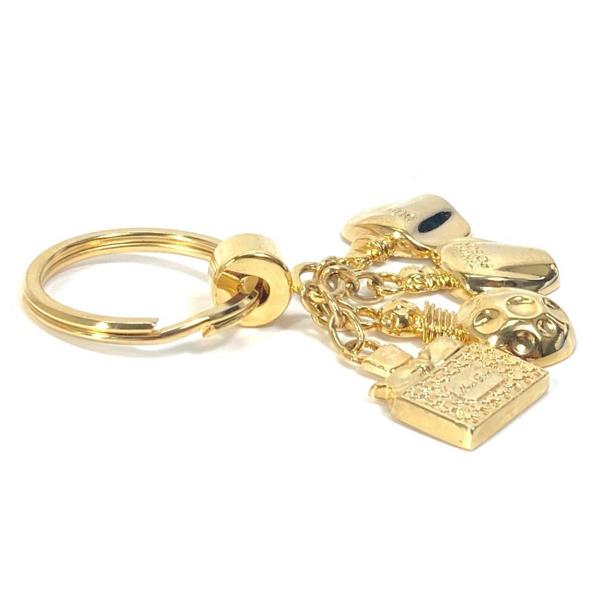 Dior Christian Dior Perfume Bag Charm Key Ring Keychain GP Women's Gold Size ONE SIZE - 3 Thumbnail