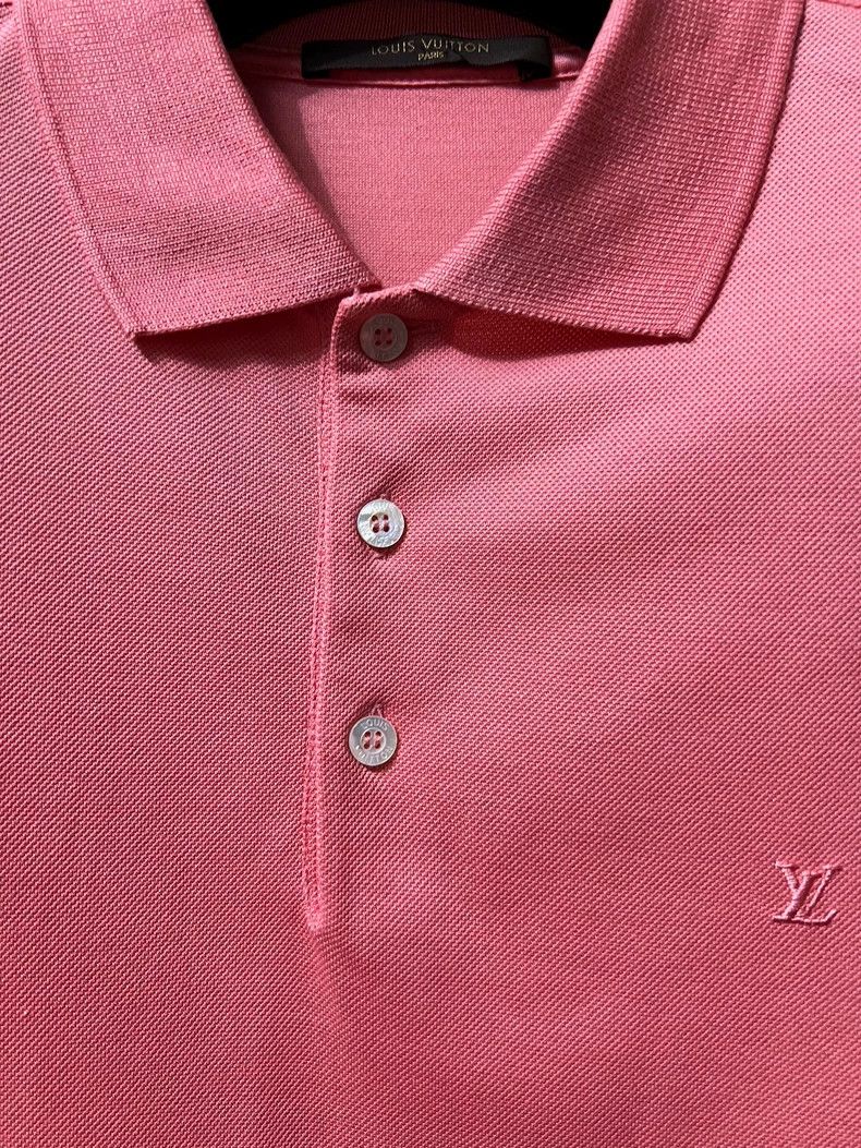 Louis Vuitton Louis Vuitton Men's Pink Short Sleeve Polo-yf Size US S / EU 44-46 / 1 - 3 Thumbnail