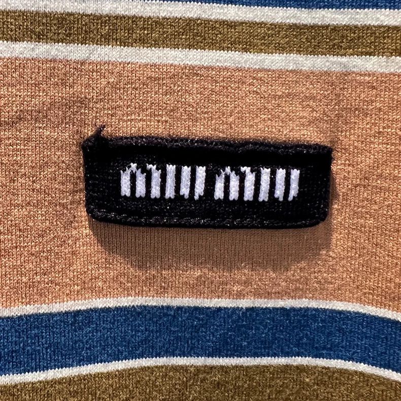 Miu Miu MiuMiu 2024 SS Striped Long-Sleeve Polo-yf Size US M / EU 48-50 / 2 - 4 Thumbnail