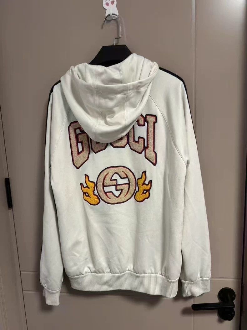 Gucci Gucci Flame Embroidery Zip Hoodie-yf Size US XS / EU 42 / 0 - 2 Thumbnail