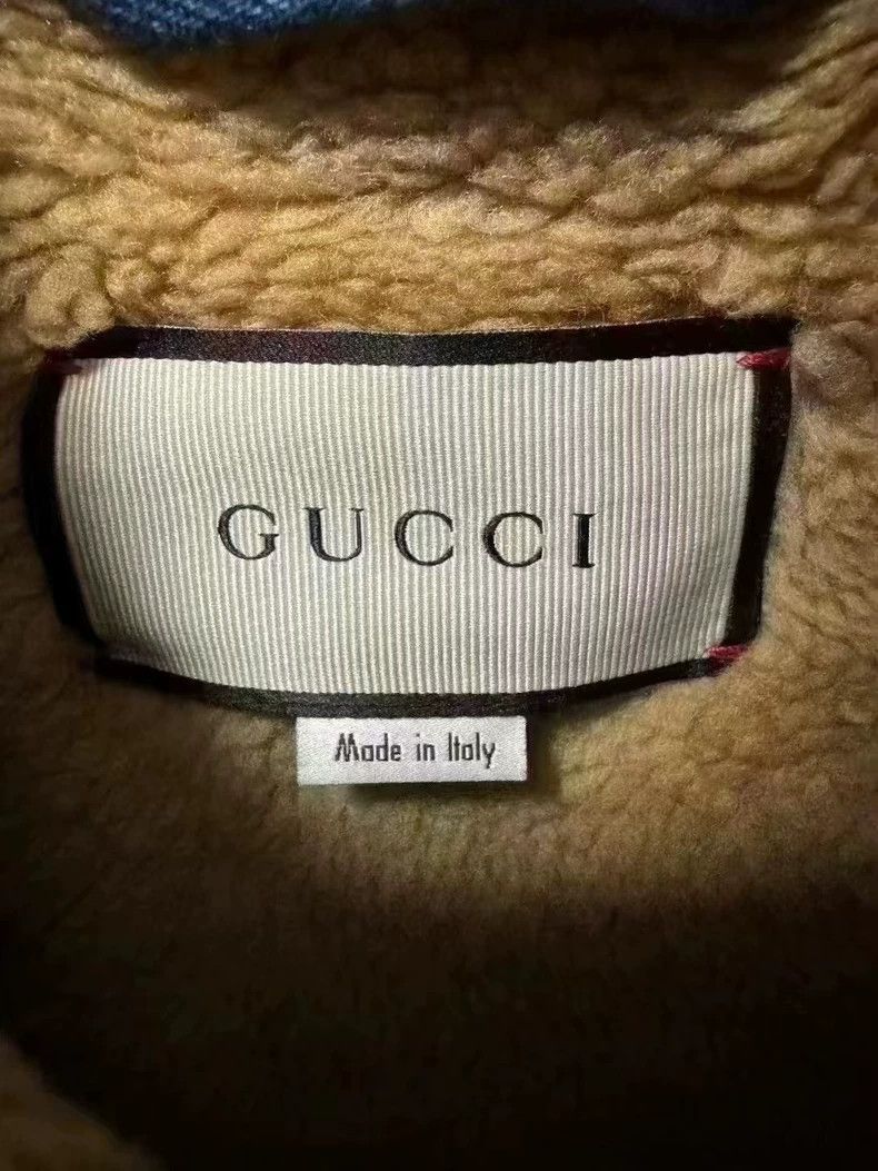 Gucci Gucci Shearling Collar Denim Jacket-yf Size US M / EU 48-50 / 2 - 3 Thumbnail