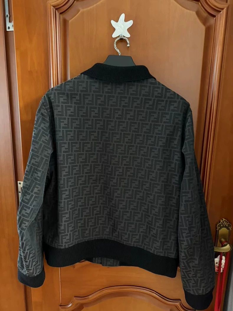 Fendi Fendi Black FF Patterned Bomber Jacket-yf Size US XL / EU 56 / 4 - 2 Thumbnail