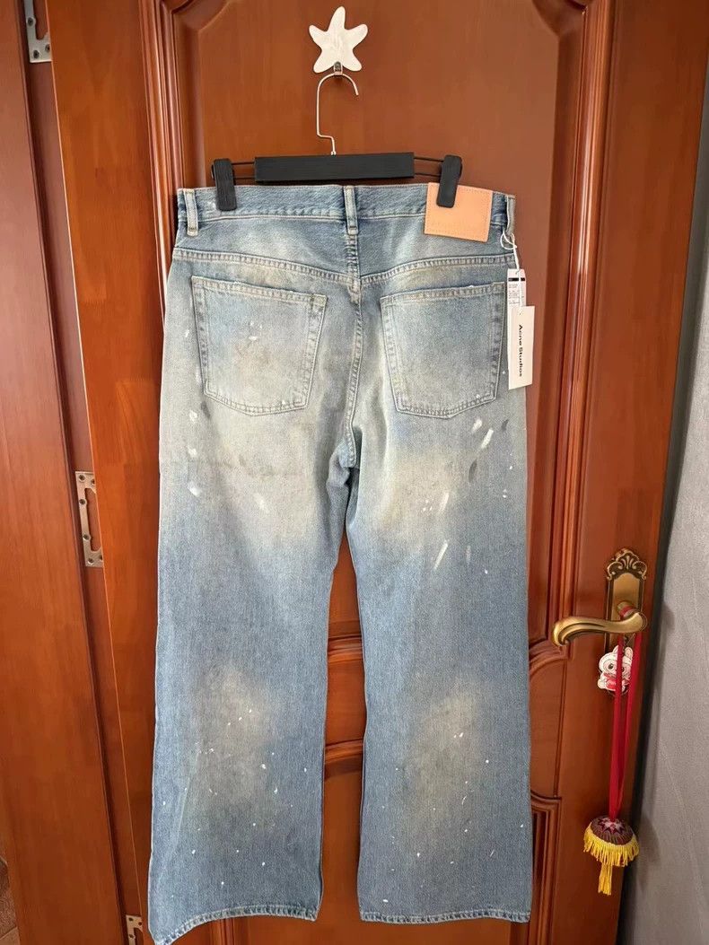 Acne Studios Acne Studios Painted Wide-Leg Denim Jeans-yf Size US 32 / EU 48 - 2 Thumbnail