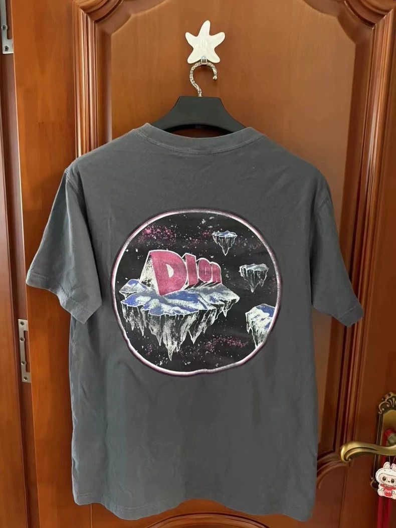 Dior Dior Gray Space Graffiti Short Sleeve Tee-yf Size US S / EU 44-46 / 1 - 2 Thumbnail