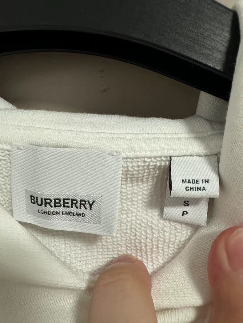 Burberry Burberry Logo Print White Hoodie-yf Size US S / EU 44-46 / 1 - 3 Thumbnail
