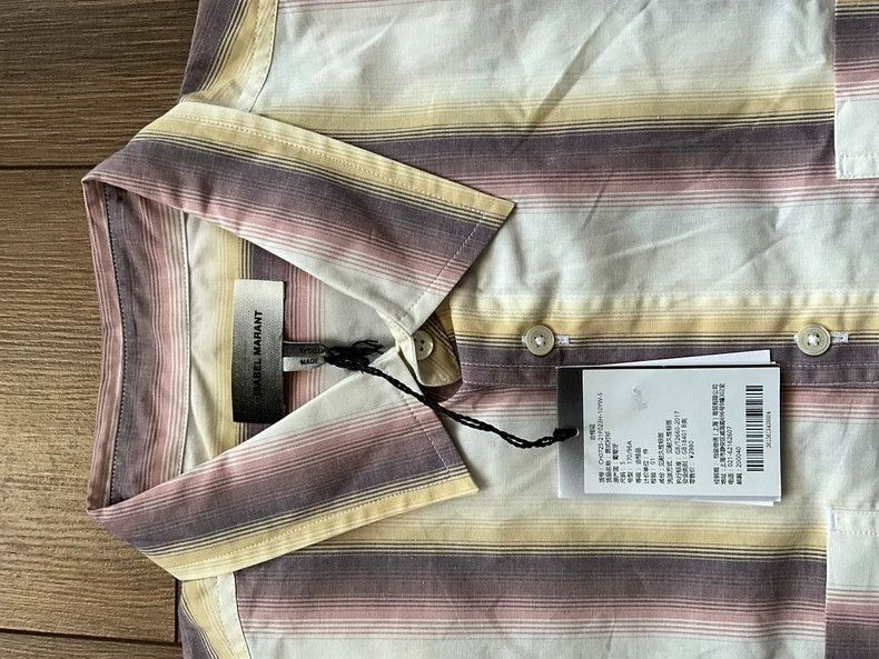 Isabel Marant Isabel Marant Men's Striped Cotton Shirt-yf Size US S / EU 44-46 / 1 - 4 Thumbnail