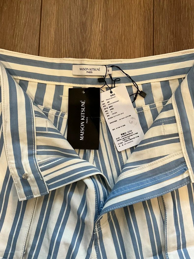Vintage Maison Kitsuné Men's Striped Cargo Shorts-yf Size US 42 / EU 58 - 3 Thumbnail