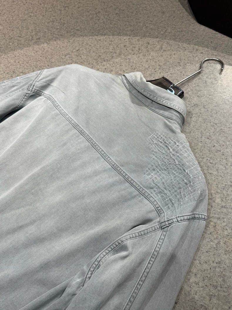 Dior Dior Distressed Gray Denim Shirt Jacket-yf Size US XL / EU 56 / 4 - 5 Thumbnail