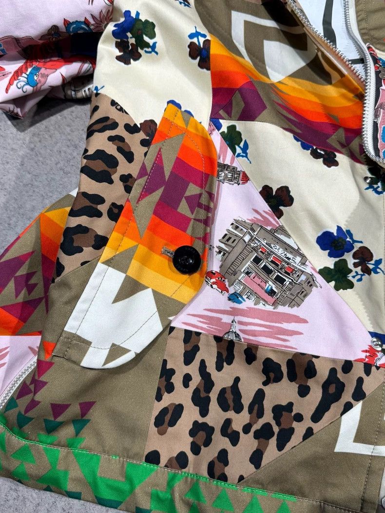 Sacai Sacai Mixed Patchwork Zip Jacket-yf Size US M / EU 48-50 / 2 - 5 Thumbnail