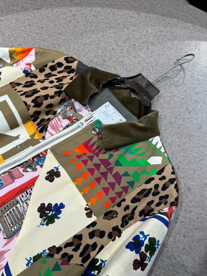 Sacai Sacai Mixed Patchwork Zip Jacket-yf Size US M / EU 48-50 / 2 - 2 Thumbnail