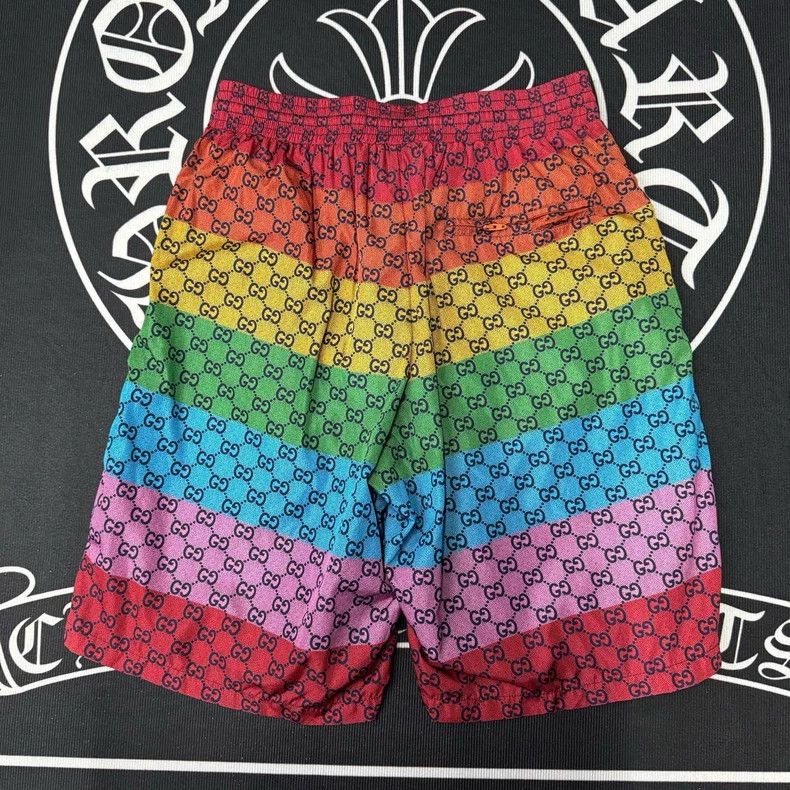 Gucci Gucci Rainbow Striped Double G Shorts-yf Size US 30 / EU 46 - 2 Thumbnail