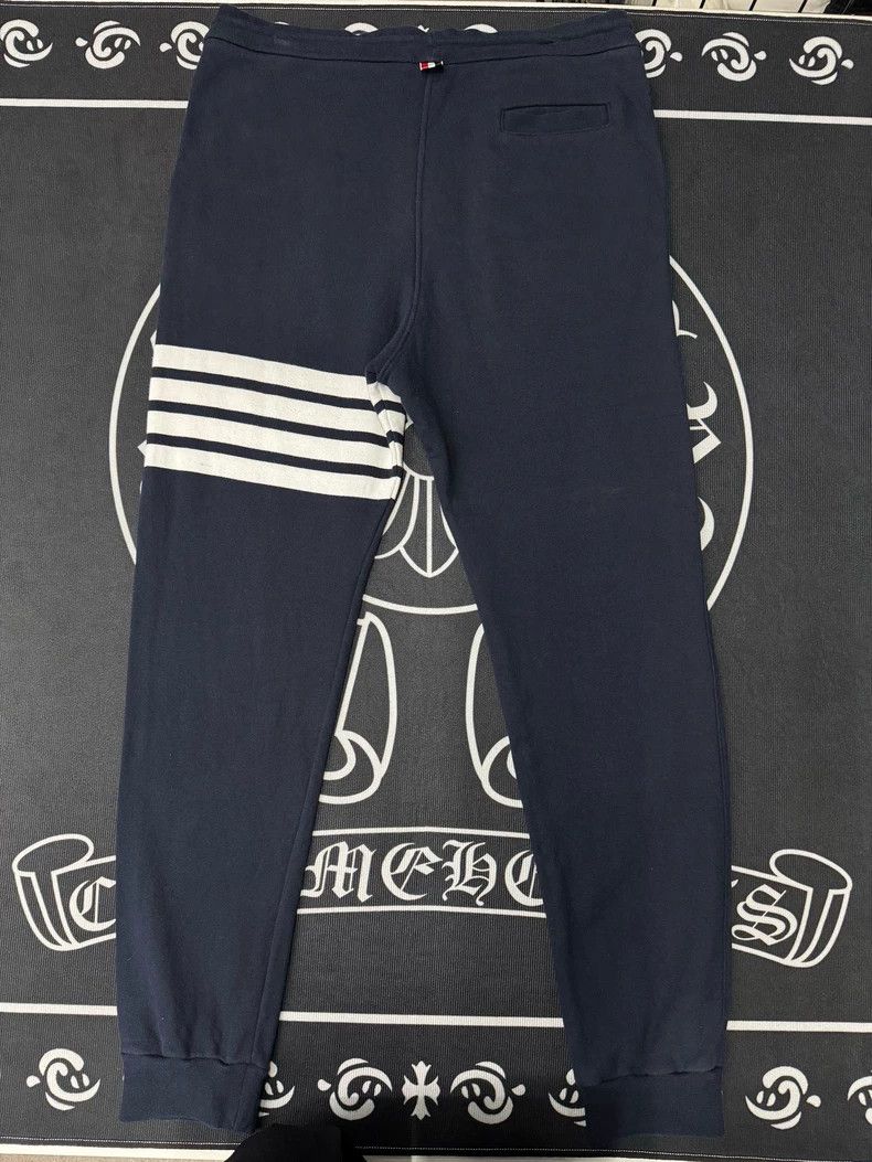 Thom Browne TB Navy Blue Striped Jogger Pants-yf Size US 32 / EU 48 - 2 Thumbnail