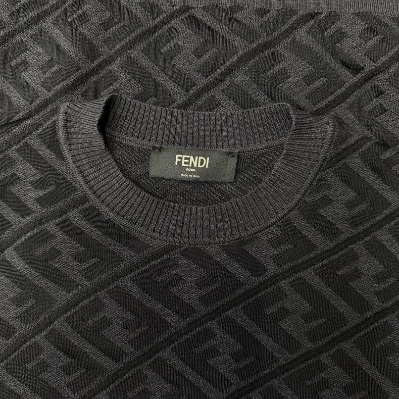 Fendi Fendi Double F Print Black Knit Sweater-yf Size US L / EU 52-54 / 3 - 3 Thumbnail