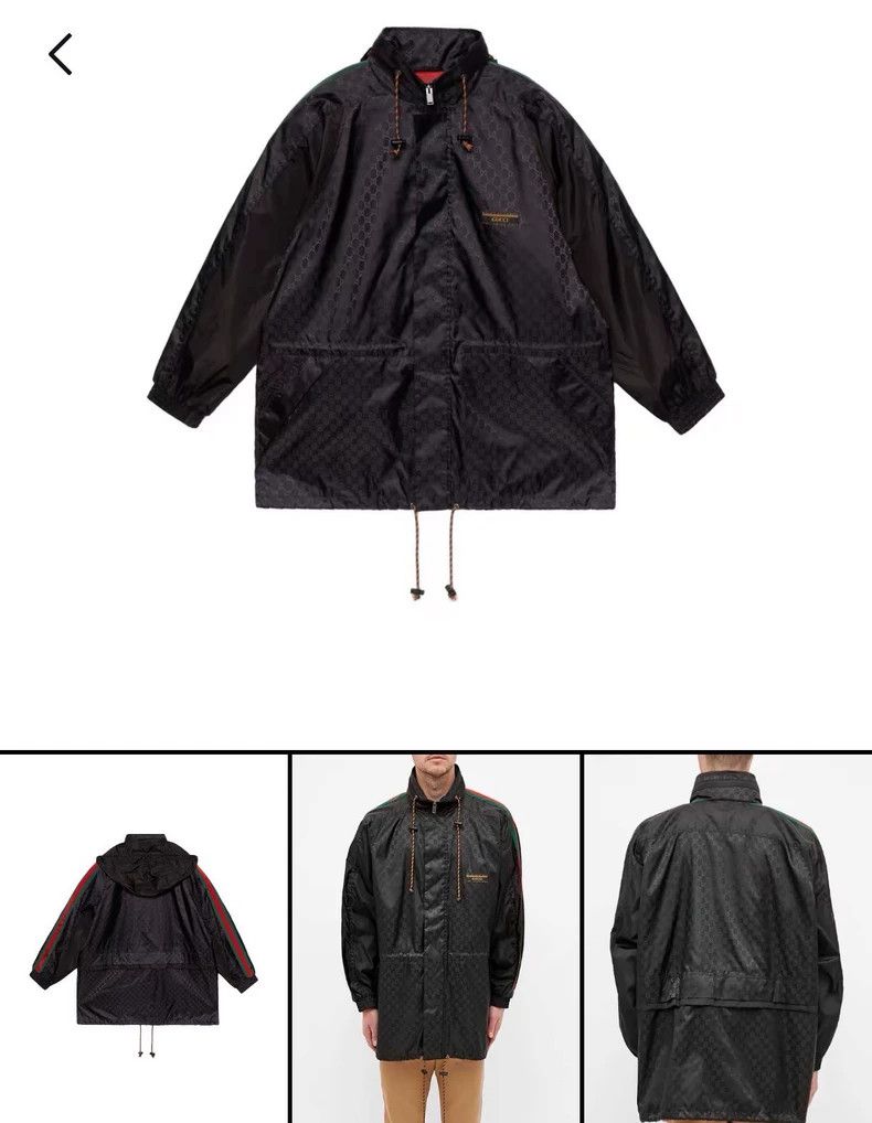 Gucci Gucci Black Printed Windbreaker Jacket-yf Size US XL / EU 56 / 4 - 9 Thumbnail