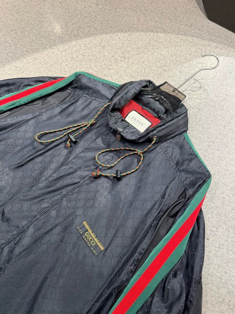 Gucci Gucci Black Printed Windbreaker Jacket-yf Size US XL / EU 56 / 4 - 2 Thumbnail