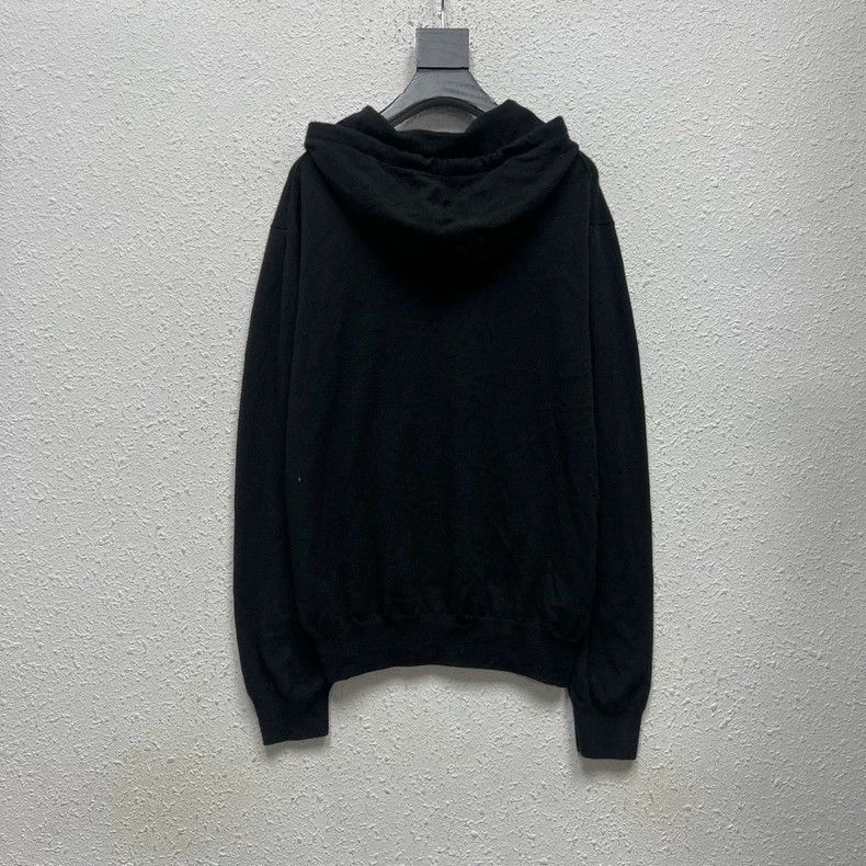 Louis Vuitton Louis Vuitton Black Logo Hooded Cashmere Sweatshirt-yf Size US M / EU 48-50 / 2 - 2 Thumbnail