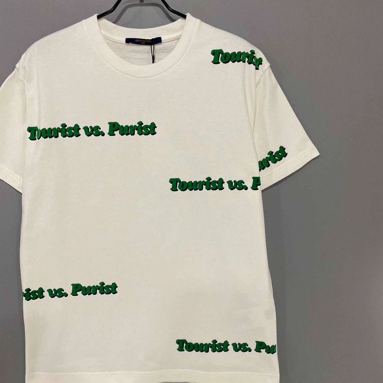 Louis Vuitton Louis Vuitton Flocked Bullet Screen Logo Short Sleeve-yf Size US S / EU 44-46 / 1 - 2 Thumbnail