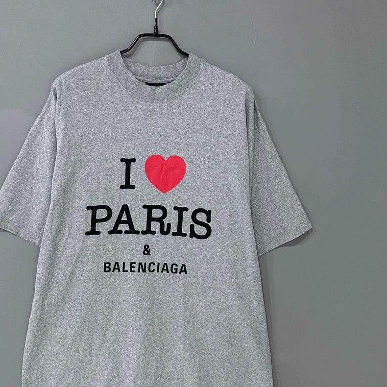 Balenciaga Balenciaga Gray I Love Paris T-Shirt-yf | Grailed