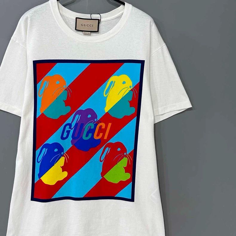 Gucci Gucci Rabbit Print Short Sleeve T-Shirt-yf Size US M / EU 48-50 / 2 - 3 Thumbnail