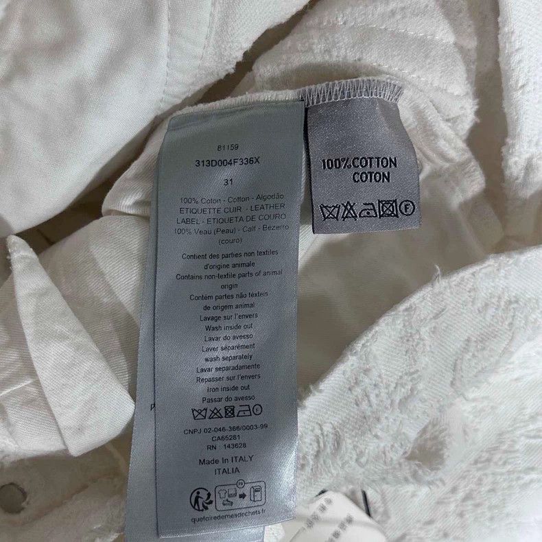 Dior Dior Distressed White Denim Jeans-yf Size US 31 - 6 Thumbnail