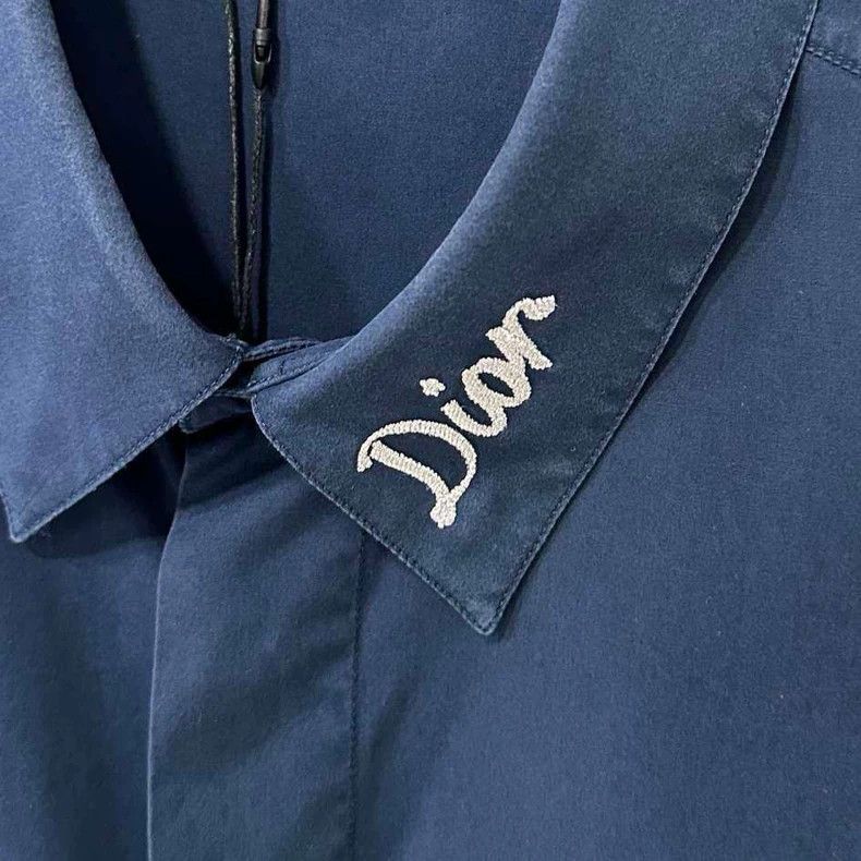 Dior Dior Blue Embroidered Logo Shirt-yf Size US M / EU 48-50 / 2 - 2 Thumbnail