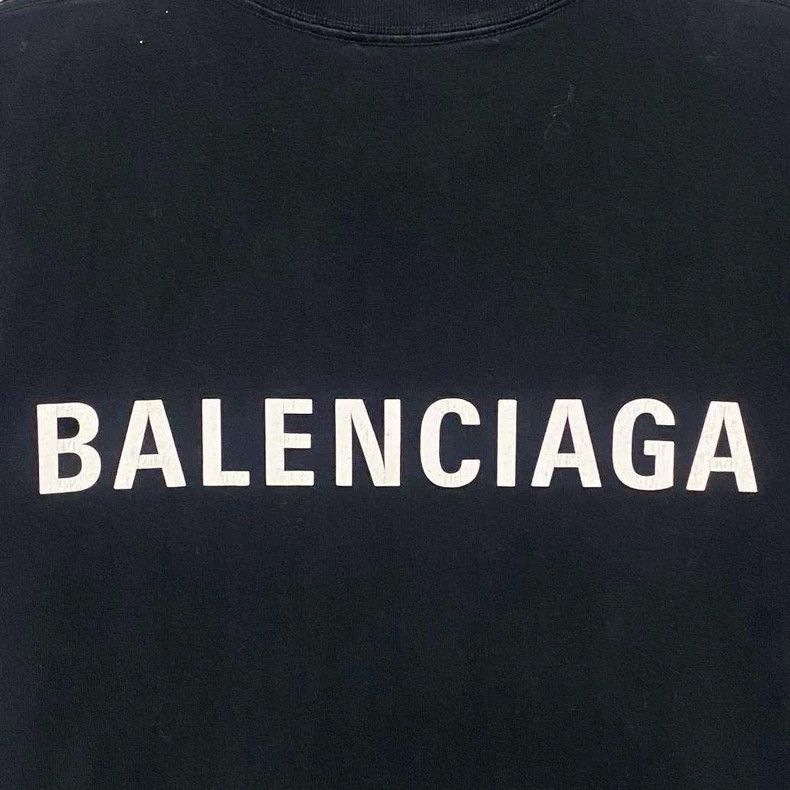 Balenciaga Balenciaga Black Logo Short Sleeve T-Shirt-yf Size US S / EU 44-46 / 1 - 3 Thumbnail