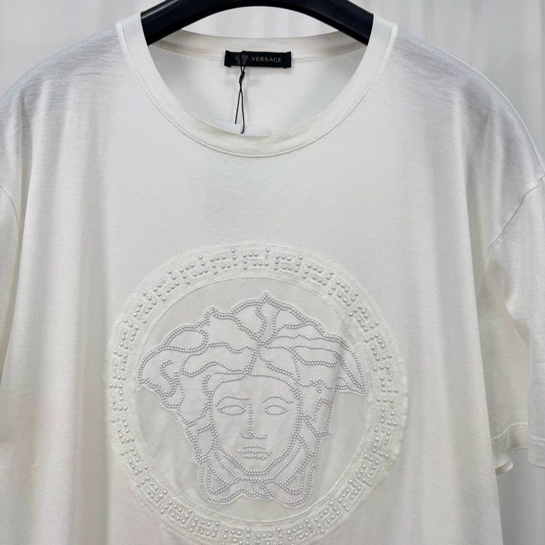 Versace Versace Embroidered Medusa Short Sleeve Tee-yf Size US L / EU 52-54 / 3 - 3 Thumbnail