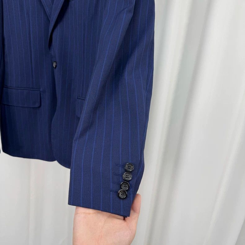 Ermenegildo Zegna Canali Custom Wool Striped Suit Jacket-yf Size US M / EU 48-50 / 2 - 4 Thumbnail
