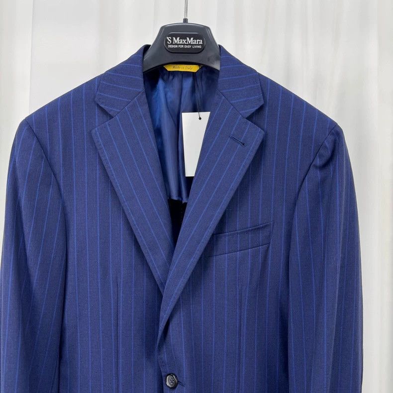 Ermenegildo Zegna Canali Custom Wool Striped Suit Jacket-yf Size US M / EU 48-50 / 2 - 3 Thumbnail