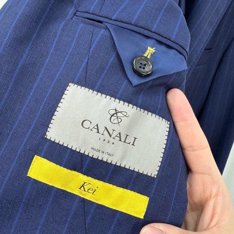 Ermenegildo Zegna Canali Custom Wool Striped Suit Jacket-yf Size US M / EU 48-50 / 2 - 5 Thumbnail