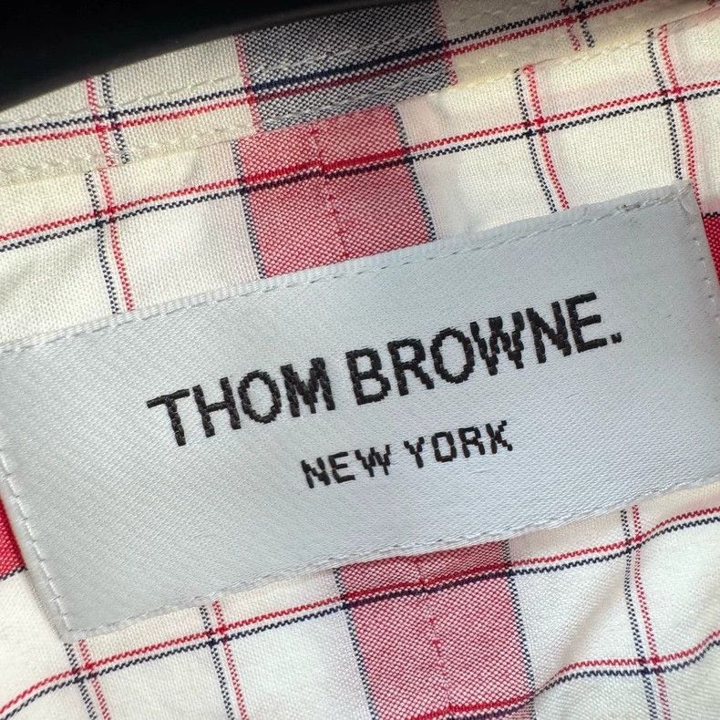 Thom Browne Thom Browne Red White Plaid Shirt-yf Size US M / EU 48-50 / 2 - 6 Thumbnail