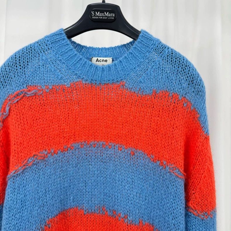 Acne Studios Acne Studios Mohair Stripe Distressed Sweater-yf Size US S / EU 44-46 / 1 - 3 Thumbnail